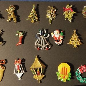 Vintage Christmas pins